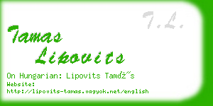 tamas lipovits business card